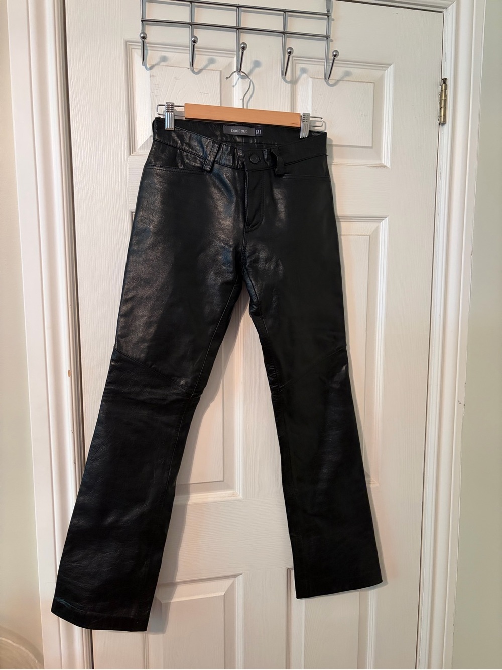 VINTAGE Real Leather GAP boot cut pants size 1